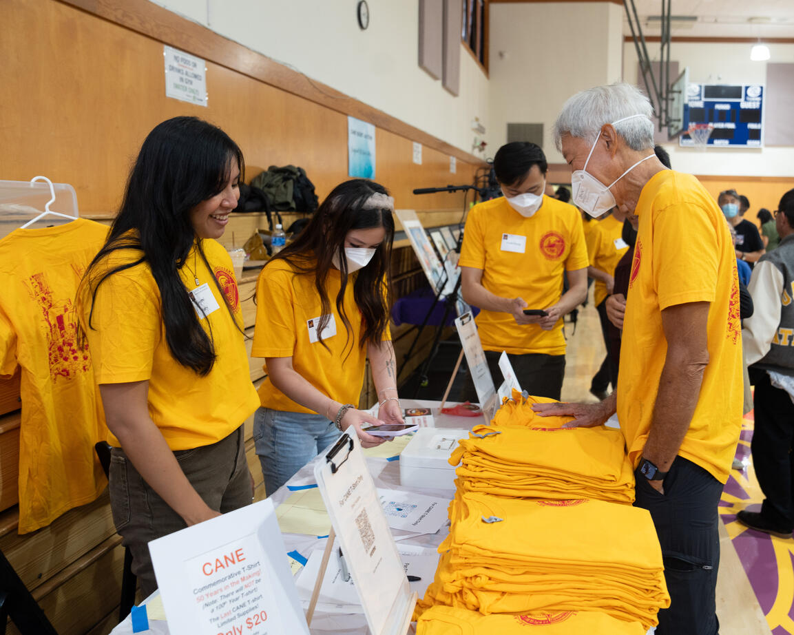 Tracy Takano w/T-Shirt Volunteers